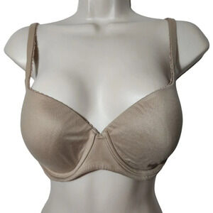 Victorias Secret Body by Victoria Lined Demi Bra Women Size 34D Tan Light Padded
